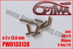 PW0133138 Ersatzstifte 3x13,8mm (10) Losi/HB 1/8 /Mugen/ X-Ray 1/8